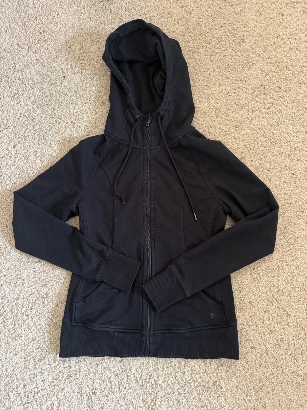 CRZ YOGA Black Full-Zip Hooded Sweatshirt